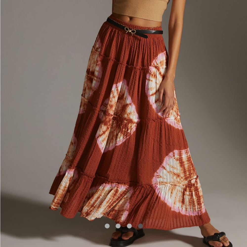 Anthropologie The Odells Tie Due Maxi Skirt